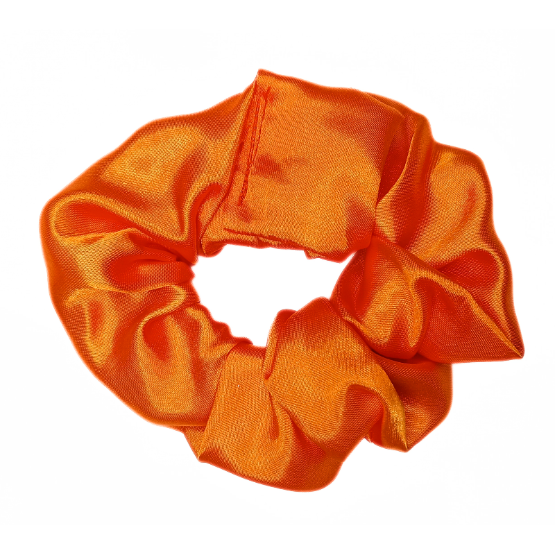 Orange Satin Scrunchie