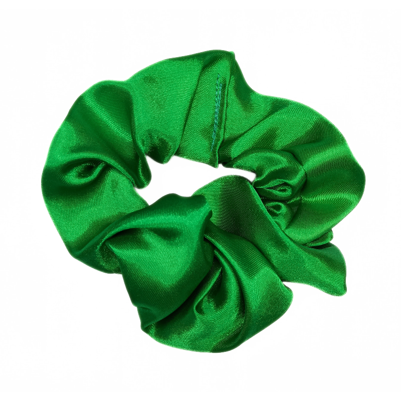 Emerald Green Satin Scrunchie