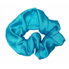 Blue Satin Scrunchie