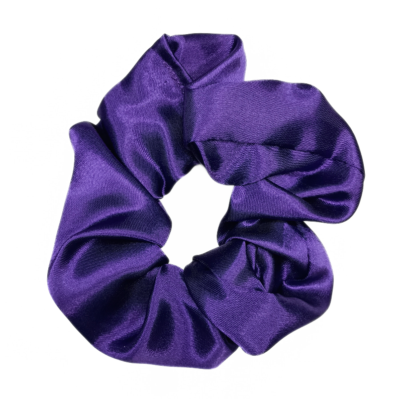 Deep Purple Satin Scrunchie