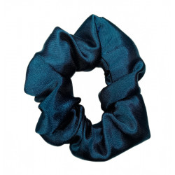 Teal Satin Mini Scrunchie