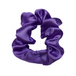 Purple Satin Mini Scrunchie