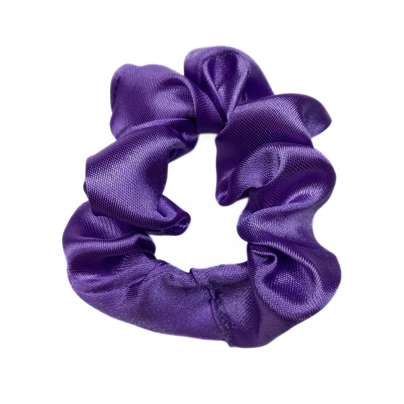 Purple Satin Mini Scrunchie