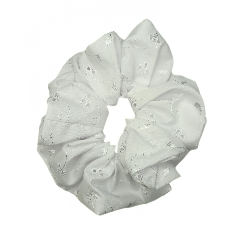 White Broderie Anglaise Mega Scrunchie