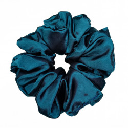 Teal Satin Mega Scrunchie