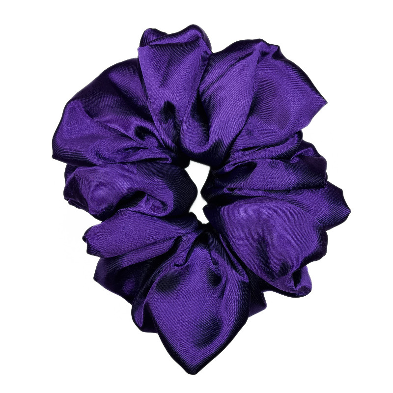 Deep Purple Satin Mega Scrunchie