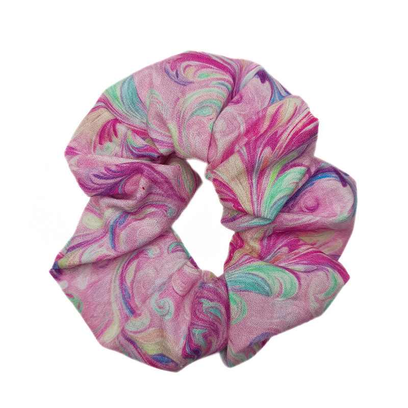 Pink Swirl Scrunchie