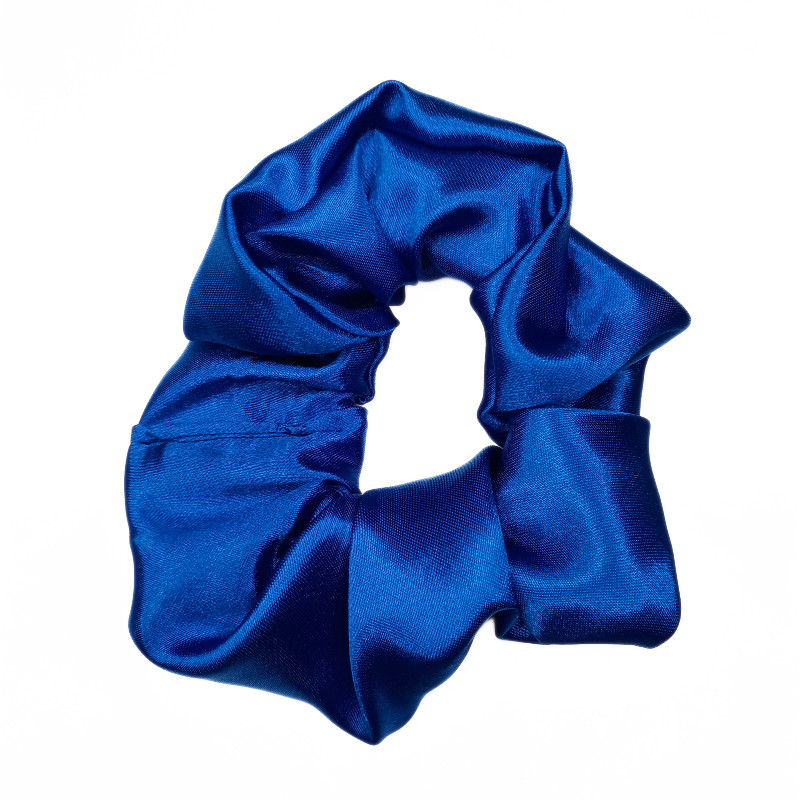 Royal Blue Satin Scrunchie