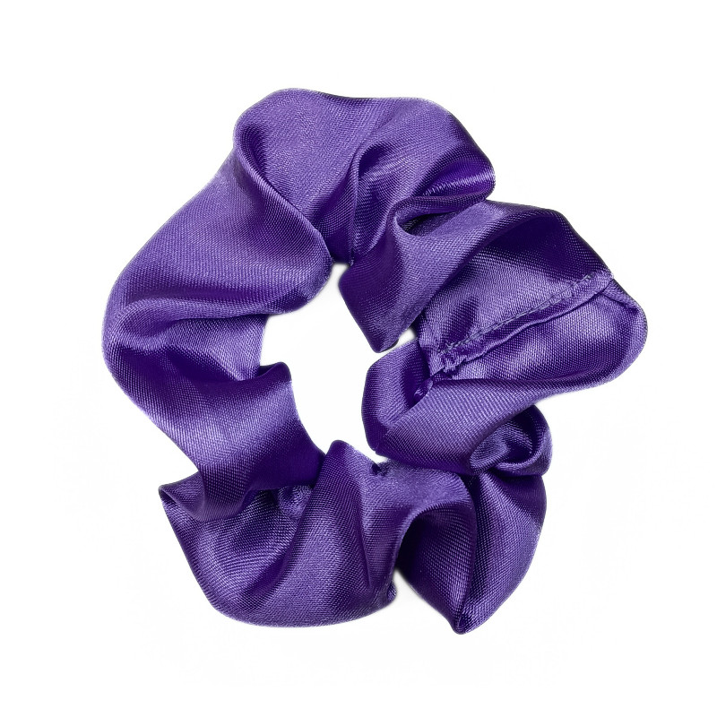 Purple Satin Scrunchie