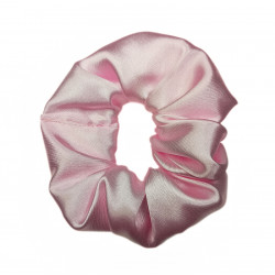 Pink Satin Scrunchie