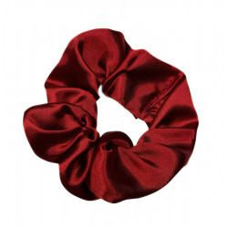 Burgundy Satin Scrunchie