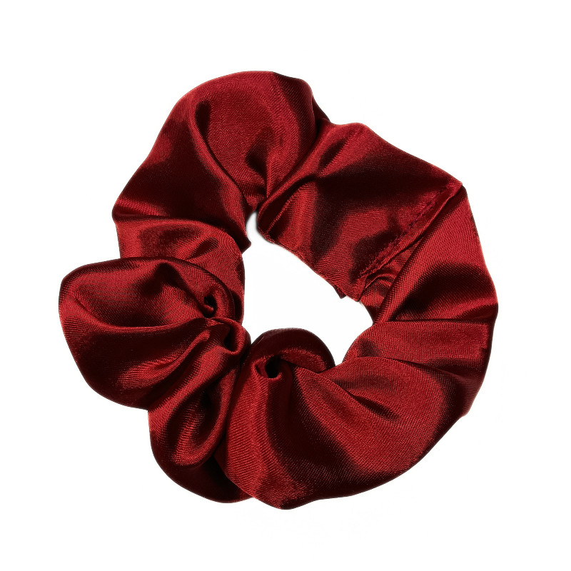 Burgundy Satin Scrunchie