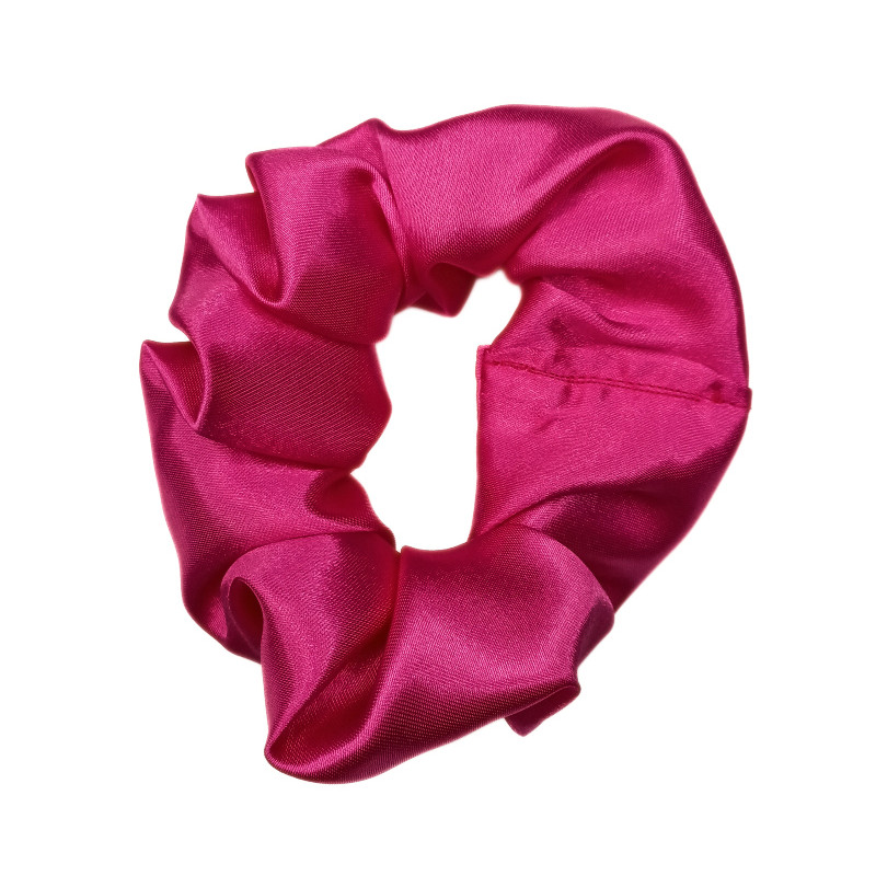 Hot Pink Satin Scrunchie