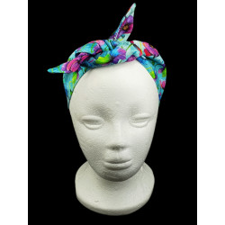 Watercolour Flowers Self Tie Headband