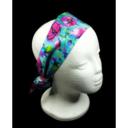 Watercolour Flowers Self Tie Headband