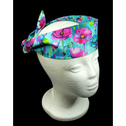 Watercolour Flowers Self Tie Headband