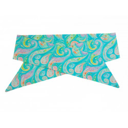 Aqua Paisley Self Tie Headband