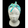 Aqua Paisley Self Tie Headband