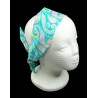 Aqua Paisley Self Tie Headband