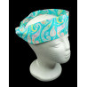 Aqua Paisley Self Tie Headband
