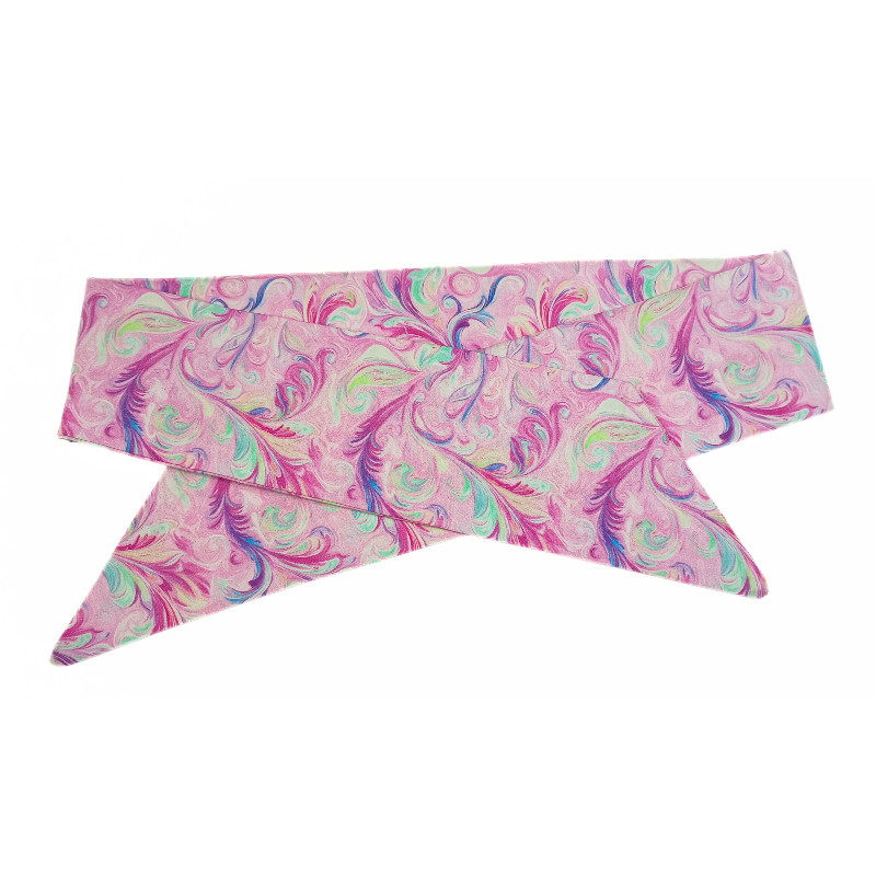 Pink Swirl Self Tie Headband