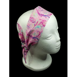 Pink Swirl Self Tie Headband