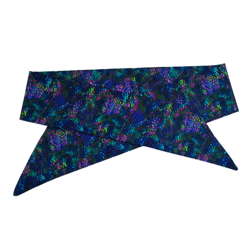 Purple Dragon Scales Self Tie Headband