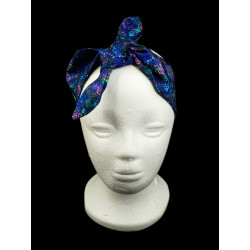 Purple Dragon Scales Self Tie Headband