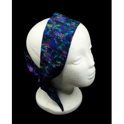 Purple Dragon Scales Self Tie Headband