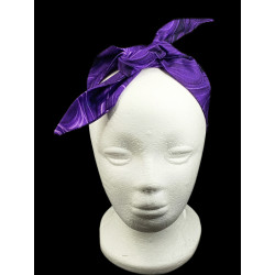 Purple Swirl Self Tie Headband