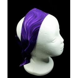 Purple Swirl Self Tie Headband