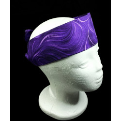 Purple Swirl Self Tie Headband