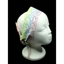 Rainbow Cockadoodle Self Tie Headband