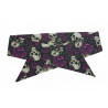 Gothic Skulls & Purple Roses Self Tie Headband