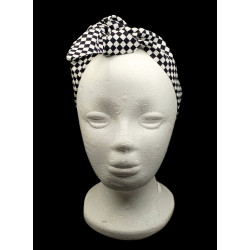 Chequered Flag Self Tie Headband
