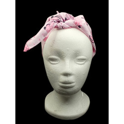 Pink Cowgirl Boots Self Tie Headband