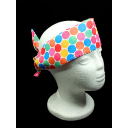Summer Rainbow Spots Self Tie Headband