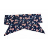Navy & Pink Blossom Self Tie Headband
