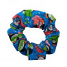 Christmas Blue Cute Penuins Mini Scrunchie