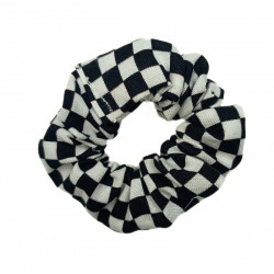 Chequered Flag Mini Scrunchie