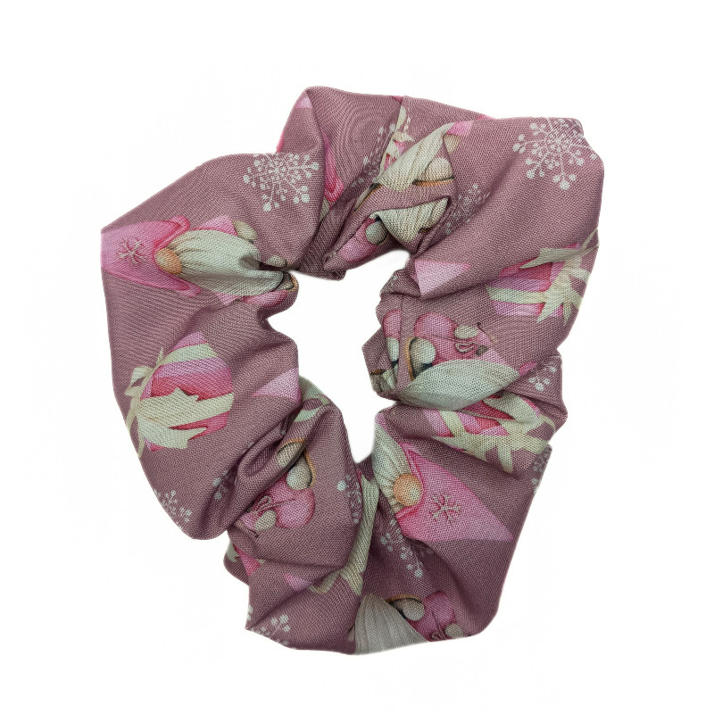 Christmas Pink Gonks Scrunchie