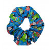 Christmas Blue Cute Penguins Scrunchie