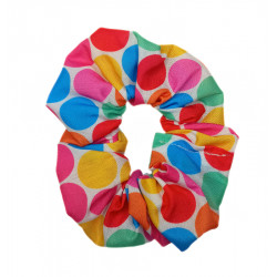 Summer Rainbow Spots Scrunchie