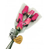 Special Teacher Wooden Rose Bouquet - Pinks