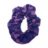 Purple Scroll Batik Mini Scrunchie