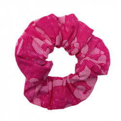 Pink Scroll Batik Mini Scrunchie