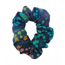 Rainbow Spiral Batik Mini Scrunchie