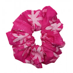 Pink Daisy Batik Mega Scrunchie