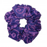 Purple Scroll Batik Mega Scrunchie