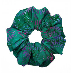 Teal Batik Mega Scrunchie